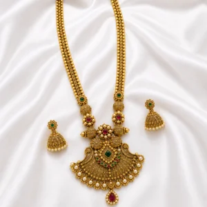 FEMALE LONG NECKLACE WITH BUTTI -1